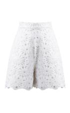 Anouki White Flower Lace Shorts