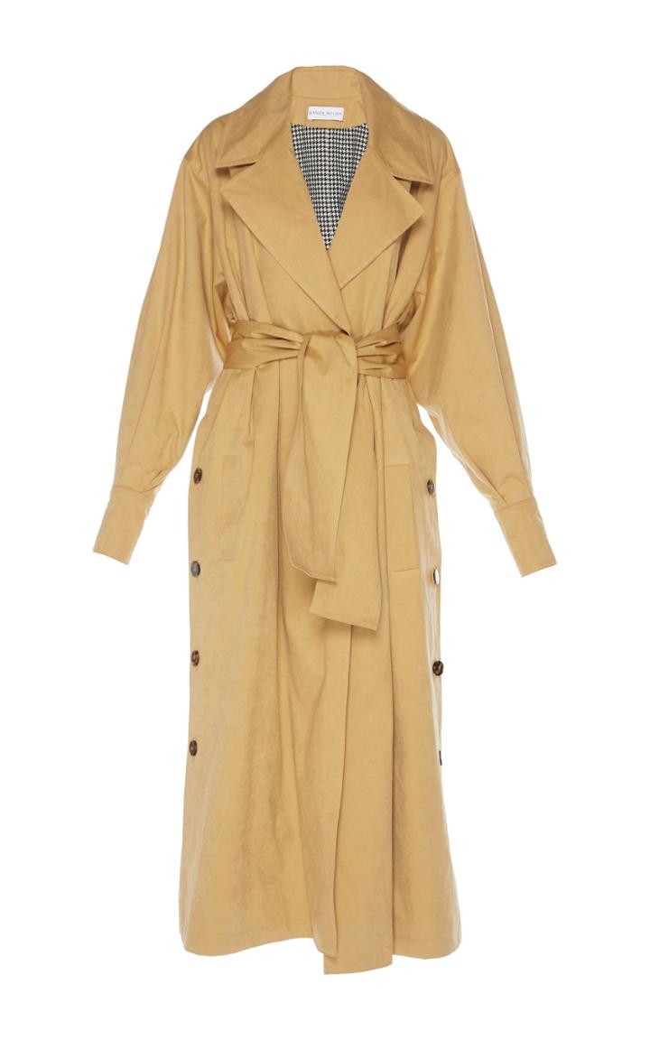 Wanda Nylon Overlay Long Trench