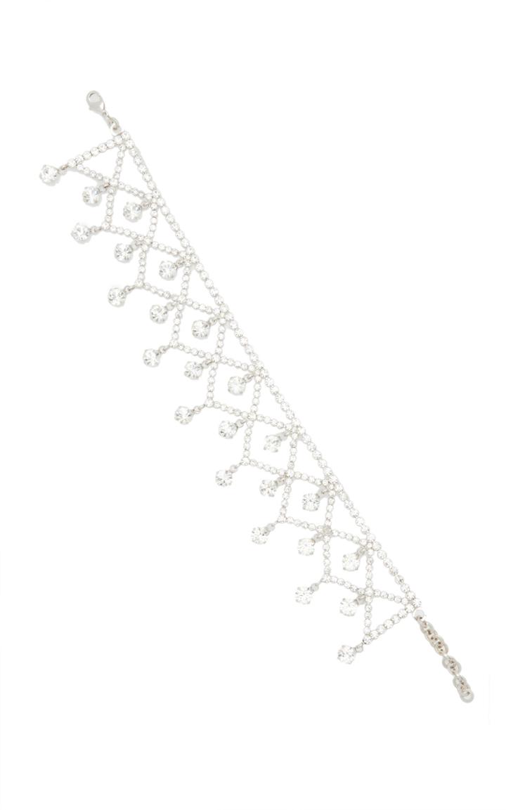 Moda Operandi Alessandra Rich Crystal Drop Choker Necklace