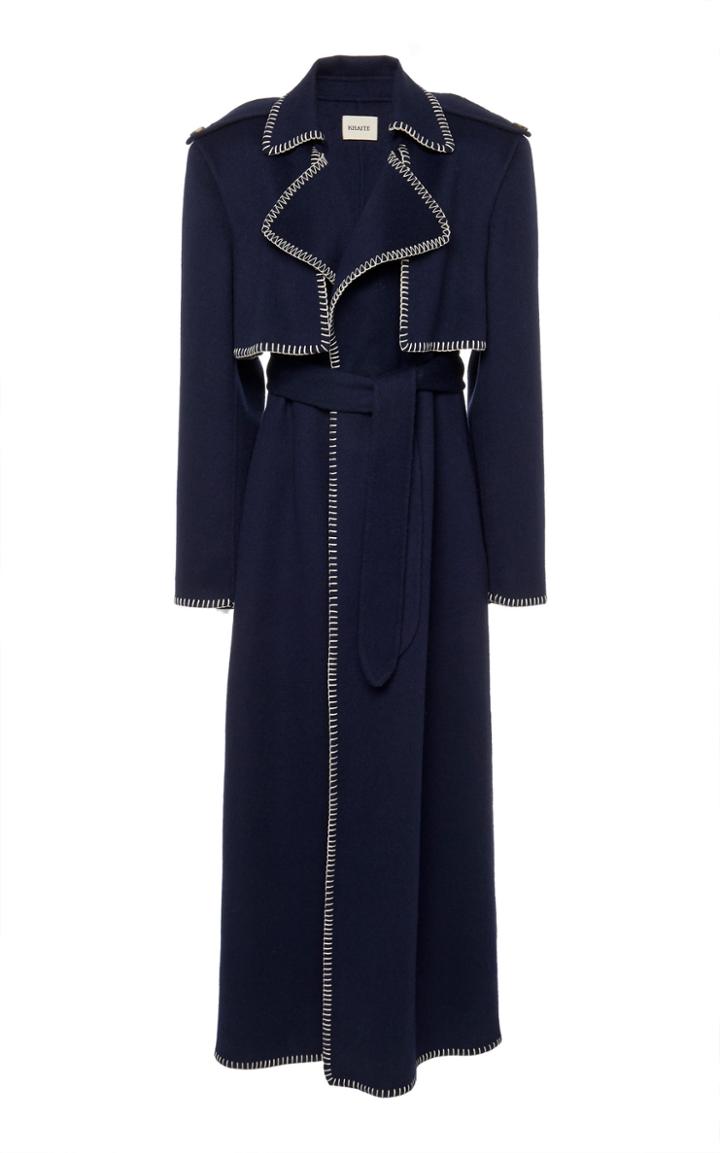 Khaite Roman Oversized Wool-blend Trench Coat