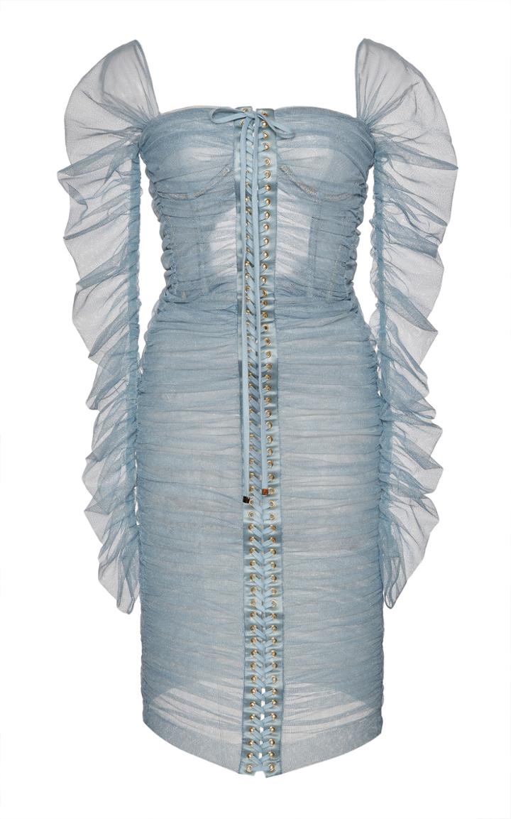 Dolce & Gabbana Lace-up Tulle Dress
