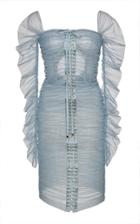 Dolce & Gabbana Lace-up Tulle Dress