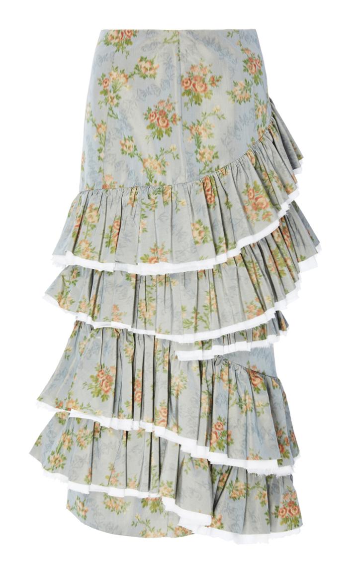 Brock Collection Olmo Floral Ruffle Skirt