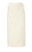 Moda Operandi Jacquemus Ble Fringe-embellished Linen Midi Skirt