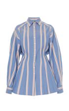 Moda Operandi Carolina Herrera Oversized Striped Cotton-blend Button Down Shirt Siz