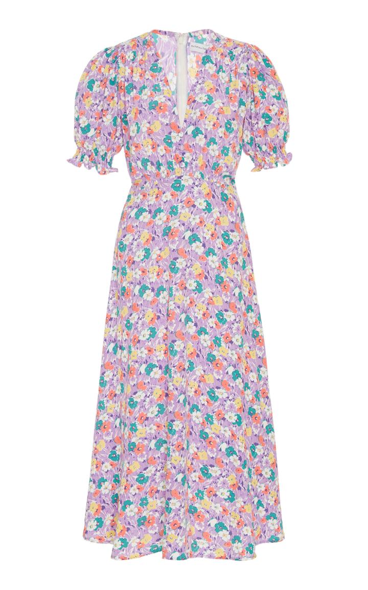 Faithfull The Brand Marie Louise Floral-print Crepe Midi Dress