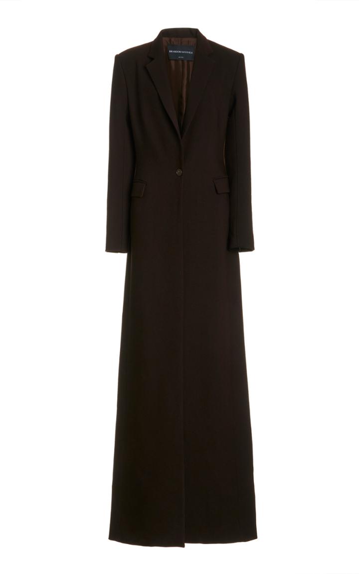 Moda Operandi Brandon Maxwell Floor-length Wool Silk Coat