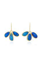 Mallary Marks Peacock Tail 18k Gold Boulder Opal Earrings
