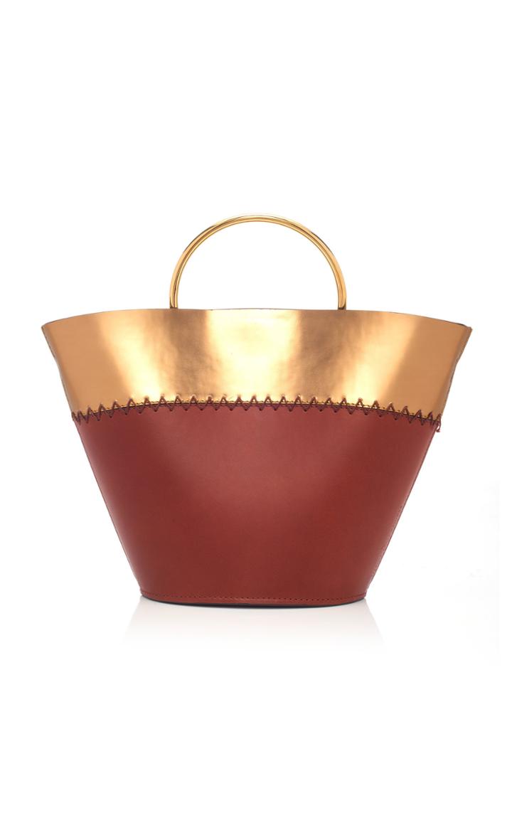 Carolina Santo Domingo Amphora Two-tone Leather Tote