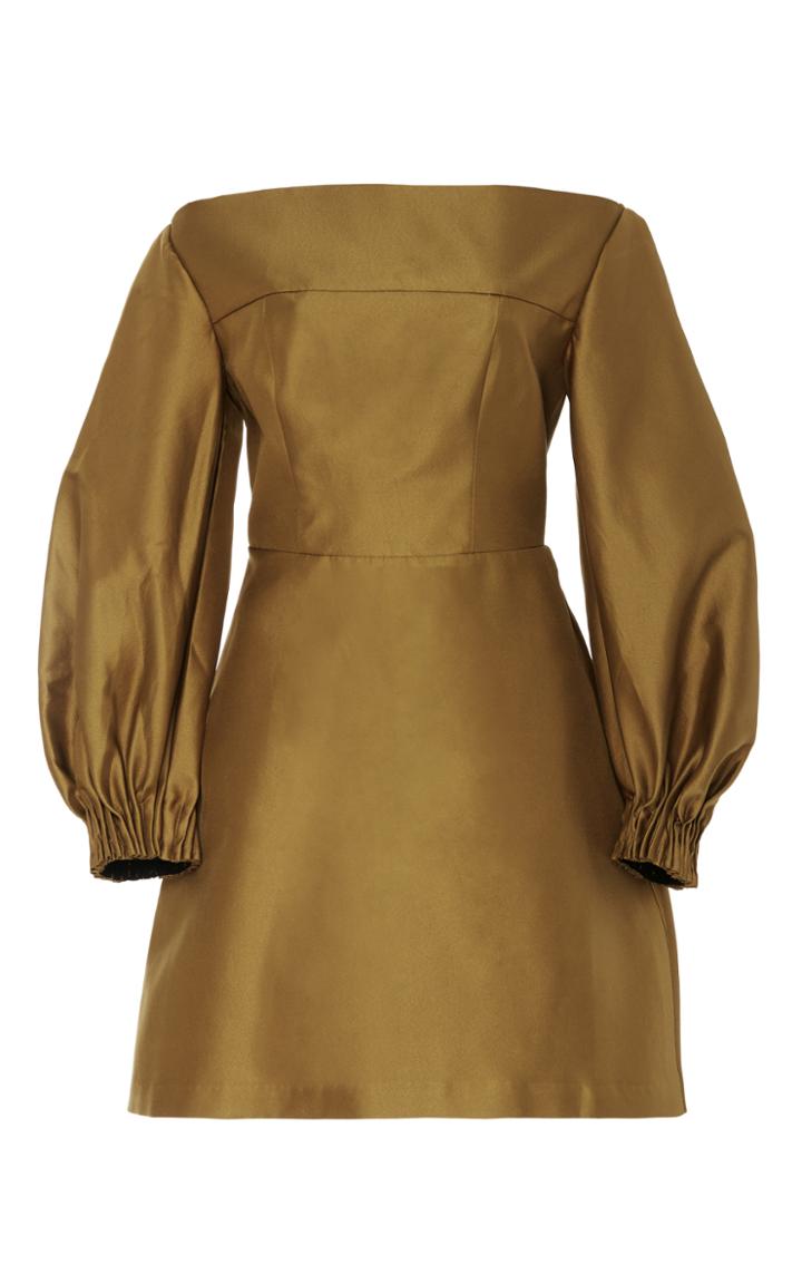 Acler Fyffe Open Shoulder Sage Dress