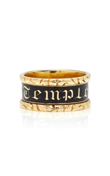 Vela 18k Gold And Enamel Ring