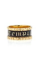 Vela 18k Gold And Enamel Ring