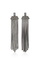 Sorellina Black Rhodium Silver Diamond Earrings