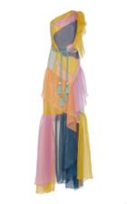 Peter Pilotto Liquid Organza Asymmetric Gown