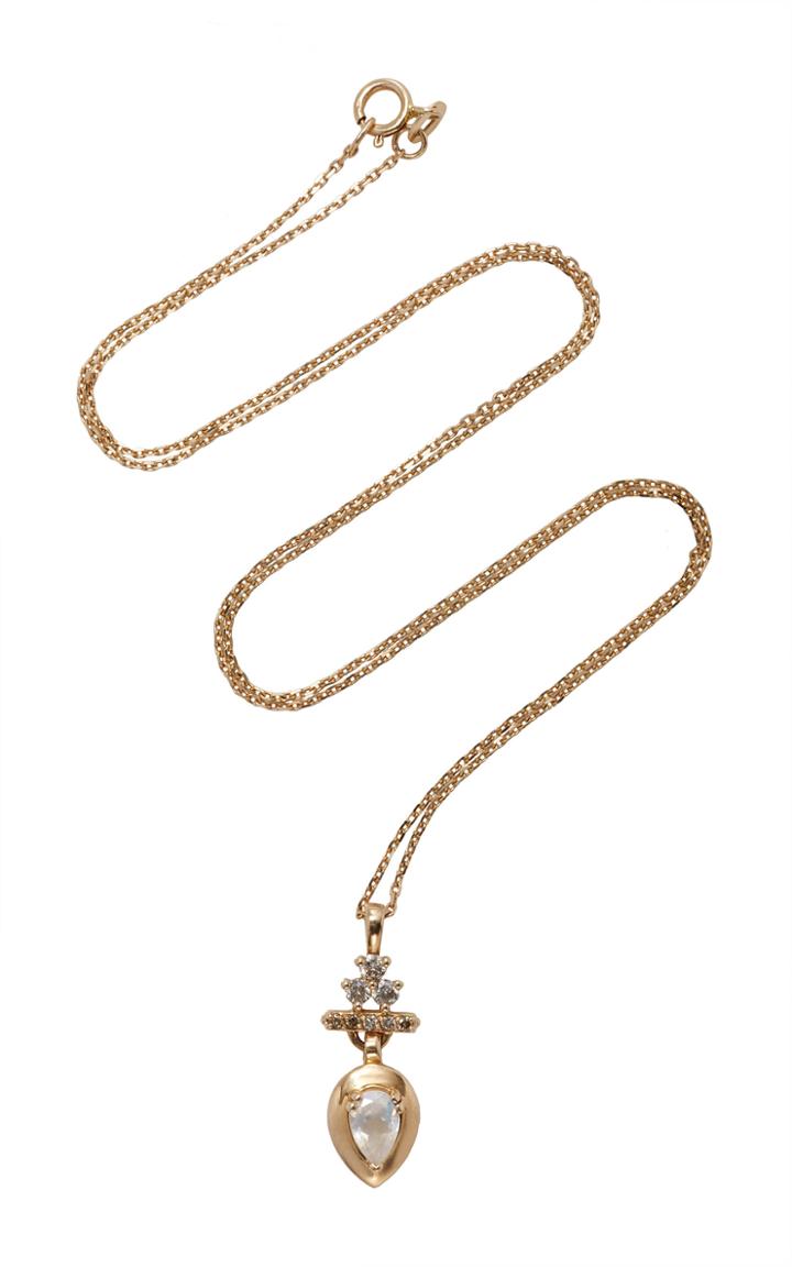 Anna Sheffield Bloom Pear Drop Necklace