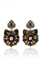 Ranjana Khan 14k Gold-plated Mother Of Pearl And Crystal Earrings