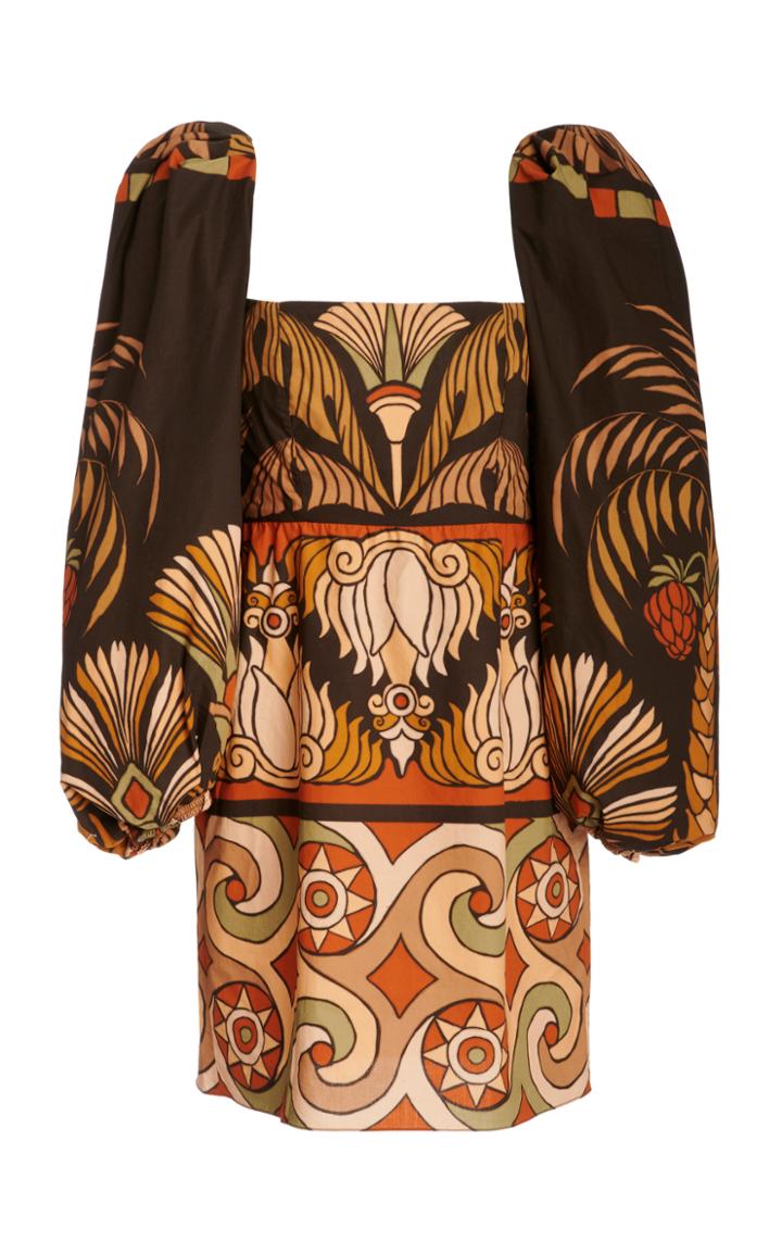 Moda Operandi Johanna Ortiz Deluge Puffed-sleeve Cotton Dress