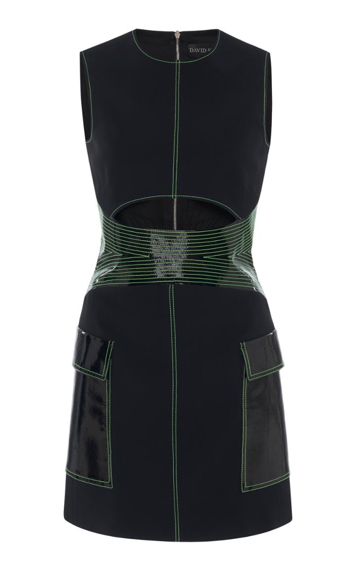 David Koma Corset Cady Cut Out Mini Dress