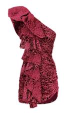 Raisa Vanessa Scoped One Shouldered Fuchsia Mini Dress