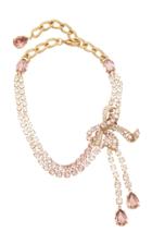 Dolce & Gabbana Christmas Bow Brass And Glass Necklace