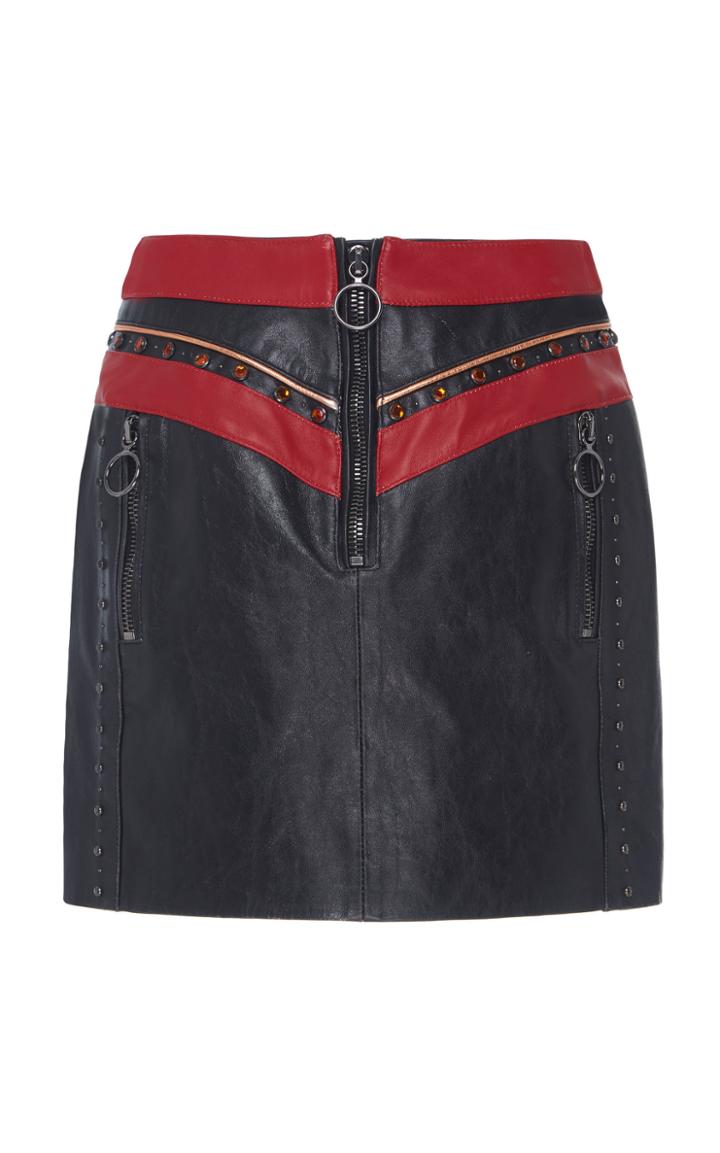 Dondup Leather Mini Skirt