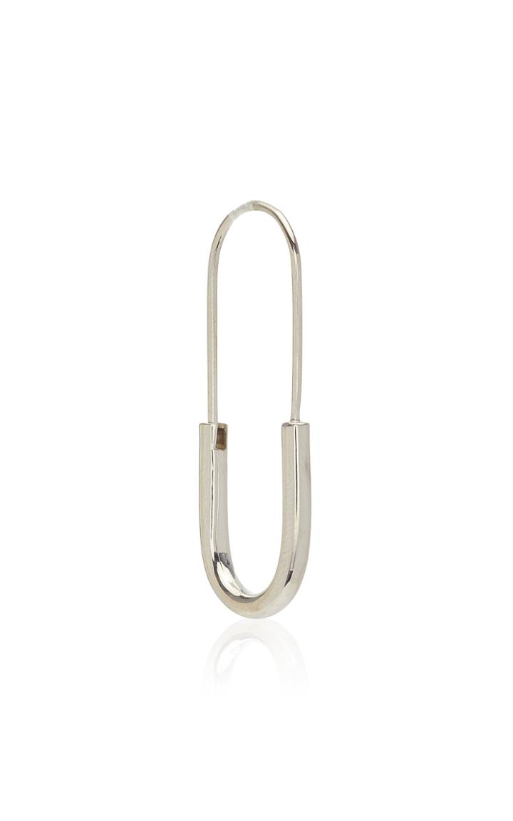 Maria Black Chance White-rhodium Safety Pin Earring