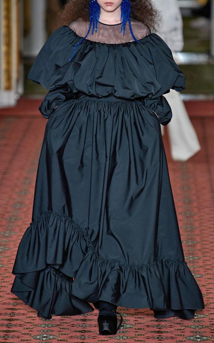 Moda Operandi Simone Rocha Frilled Satin Gown