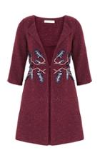 Razan Alazzouni Leaf Embellished Coat