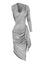 Maticevski Systematic Ruched Metallic-knit Dress