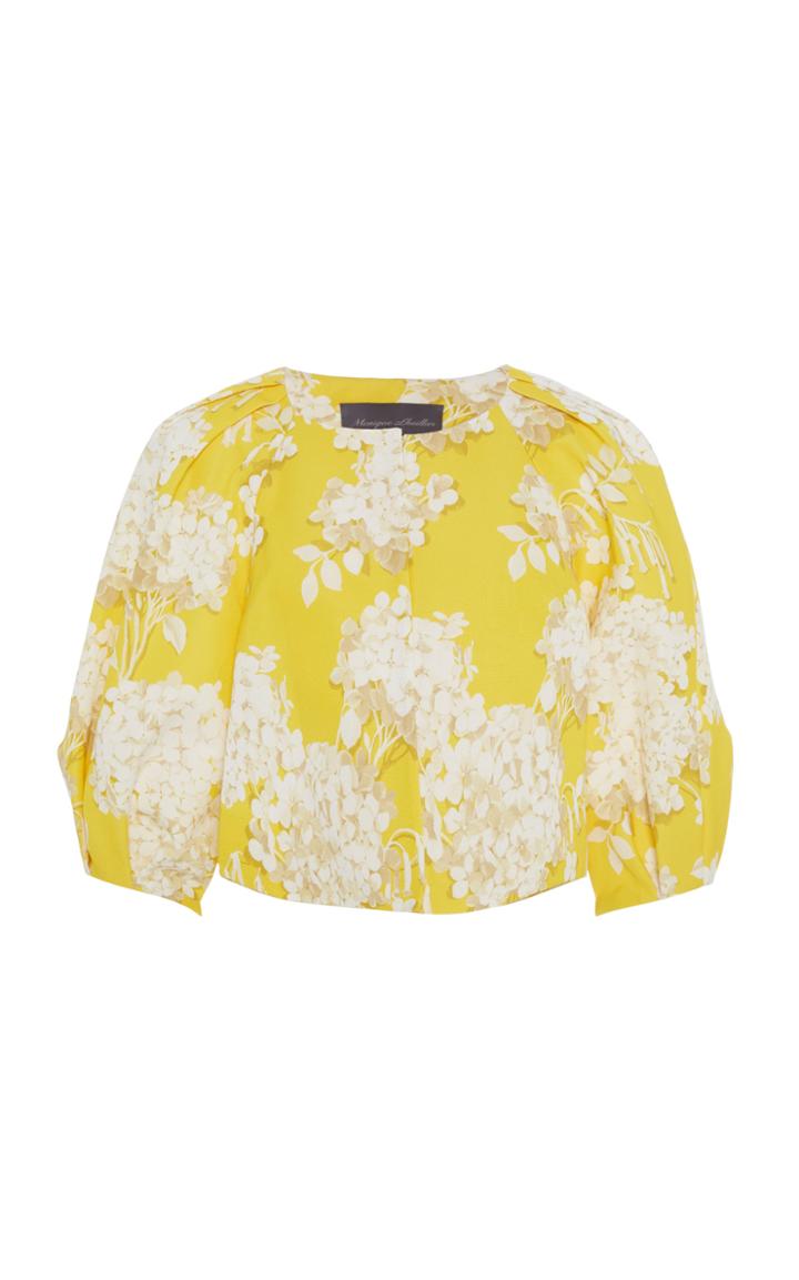 Monique Lhuillier Hydrangea Cropped Jacket