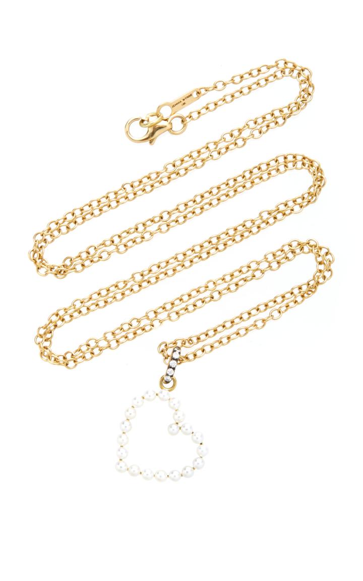 Moda Operandi Jemma Wynne Prive Pearl Heart Necklace