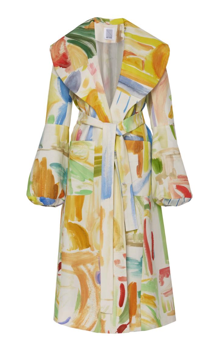 Rosie Assoulin Patterned Cotton-poplin Trench Coat