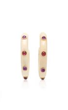 Eduarda Brunelli Amethyst And Orange Agate Savannah Hoops