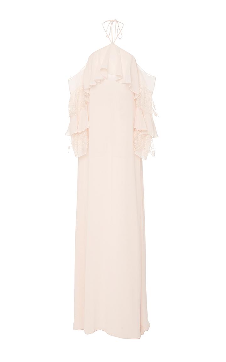 Lana Mueller Iris Off The Shoulder Ruffle Maxi Dress