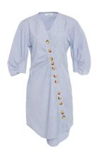 Tibi Asymmetric Cotton Shirt Dress