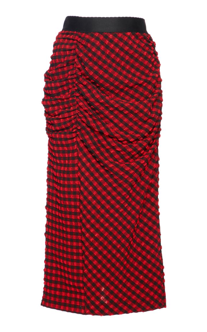 Rachel Comey Twist Gingham Midi Skirt