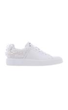 Moda Operandi Balmain Leather Embellished B Court Sneakers Size: 36