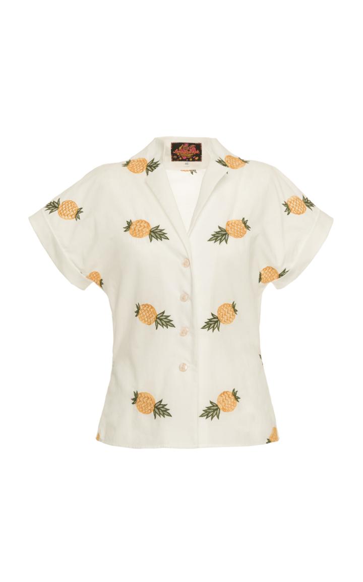 Lena Hoschek Mojito Printed Cotton-poplin Blouse