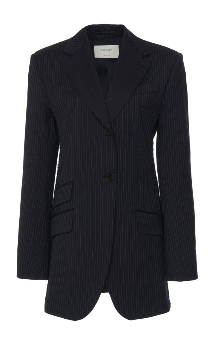 Sportmax Hidalgo Pinstripe Wool-blend Blazer