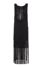 Moda Operandi Alberta Ferretti Fringed Silk Dress