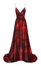 Alex Perry Georgia Printed Silk Sequin Gown