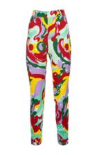 La Doublej Hip Capri Pleated Crepe Pants
