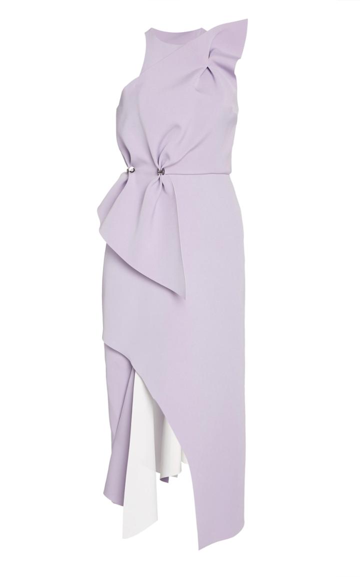 Moda Operandi Rachel Gilbert Carmine Asymmetric Crepe Midi Dress