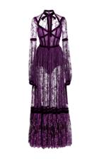 Elie Saab Lace Long Sleeve Dress