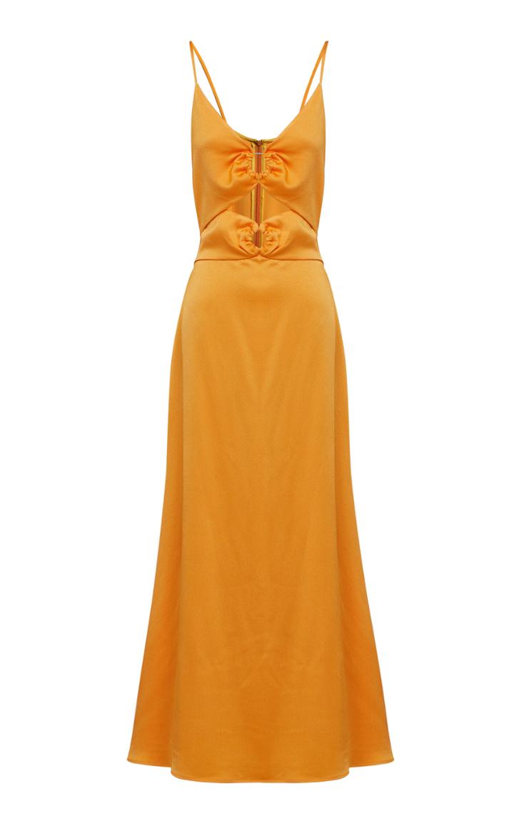 Moda Operandi Anna Quan Carina Cutout Satin Maxi Dress