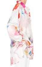 Moda Operandi Agnona Floral Printed Silk Blouse