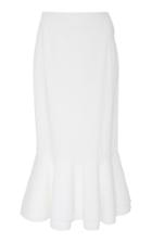 Brock Collection Orchidea Ruffled Stretch-cotton Midi Skirt