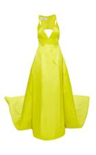 Prabal Gurung Plunging Neckline Racerback Gown