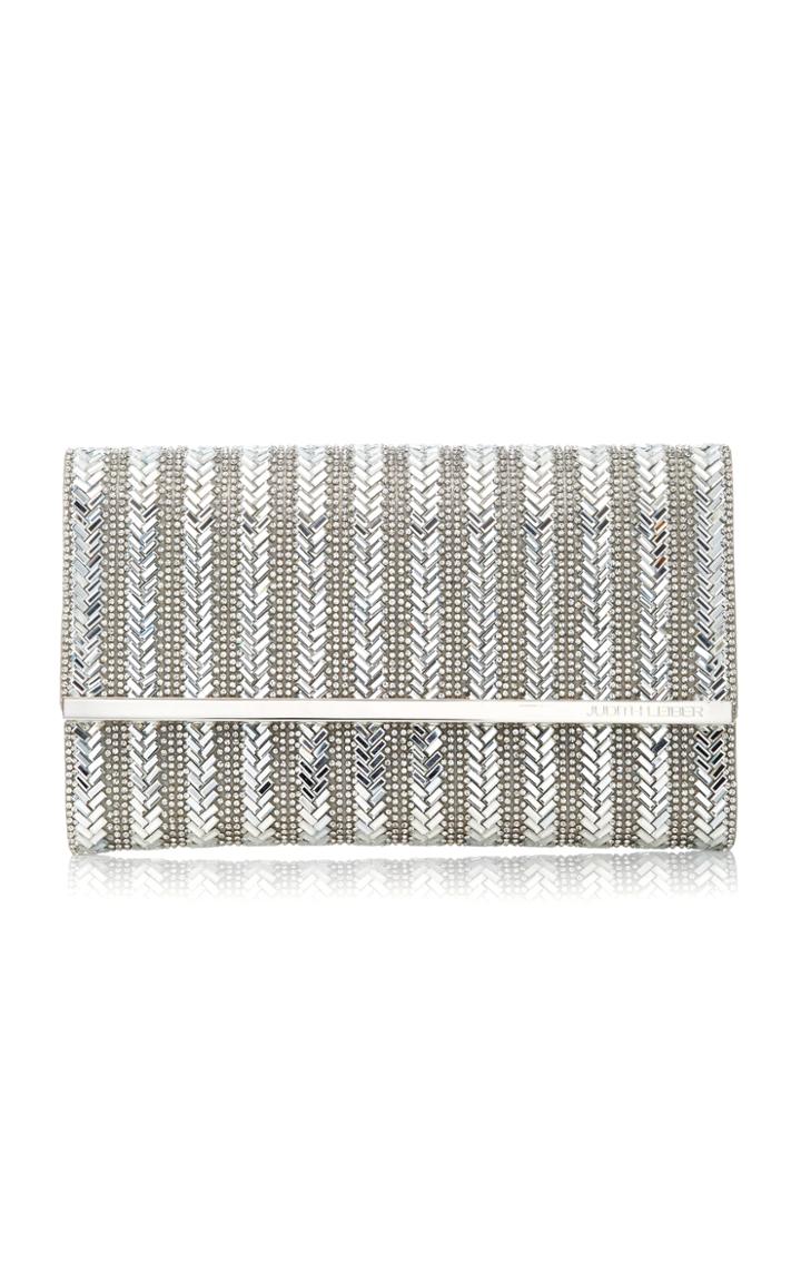 Judith Leiber Couture Herringbone Manhattan Clutch
