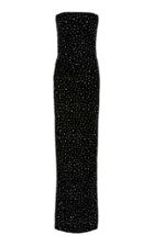 Christian Siriano Crystal Velvet Strapless Column Gown